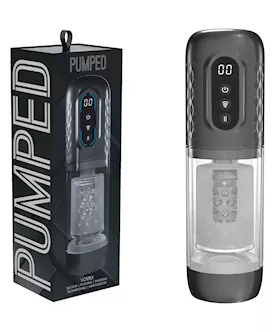 Pumped Vortex Sucking Rotating and Thrusting Auto Masturbator