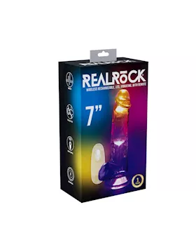 RealRock LED Vibrating Dildo  Balls With Remote 7 Inch