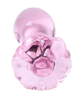 Lucent Rose Gem Glass Butt Plug