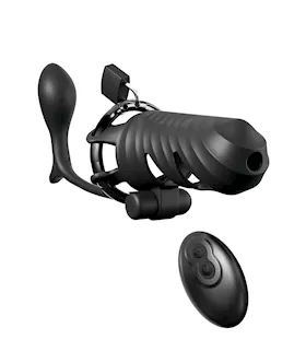 Fantasy CRingz RemoteControlled Vibrating Cock Blocker with AssGasm Plug