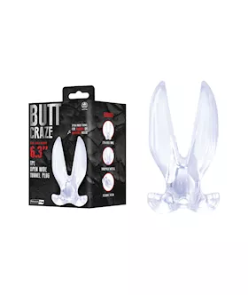 Butt Craze Clear Gaping Butt Plug