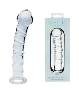 Clarity Glass Seraphic Spiral Dildo