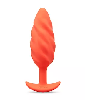 Swirl Texture Medium Vibrating Anal Plug