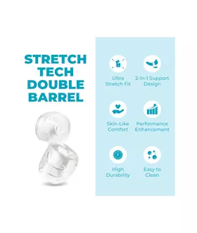Stretch Tech Double Barrel Cock And Ball Ring