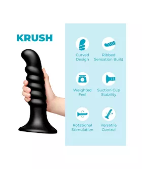 Krush Tapered And Ribbed Dildo 9.5 Inch