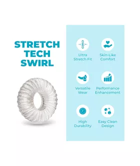 Stretch Tech Swirl Flexible Cock Ring