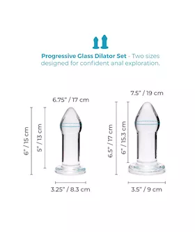 B-vibe Intermediate Glass Anal Dilator Set