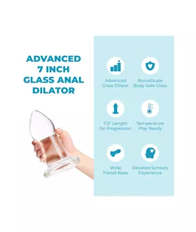 B-vibe Advanced Glass Anal Dilator 7.5 Inch