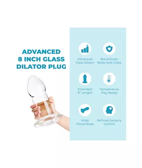 B-vibe Advanced Glass Anal Dilator 8 Inch