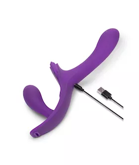 Lock In Vibrating Strap On & Harness Set