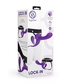 Lock In Vibrating Strap On & Harness Set
