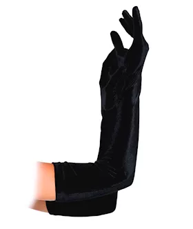 Bq Stretch Velvet Opera Length Glov