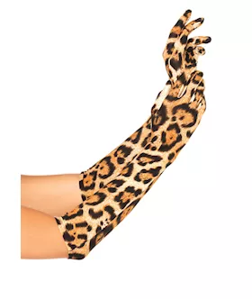 Bq Leopardelbowlengthgloves