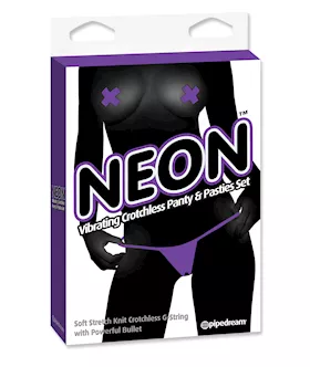Neon Vibr Panty & Pasty Set