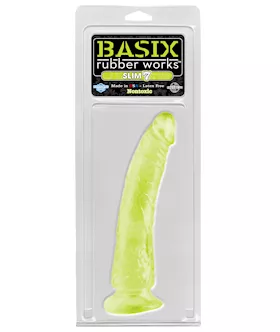 Basix Slim 7 Dong Glow In The Dark