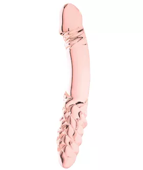 85 Twisted Pink Glass Double Dong