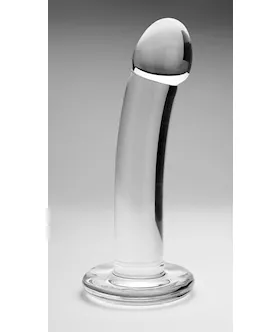 6 Basic Curved Glass Dildo Clear