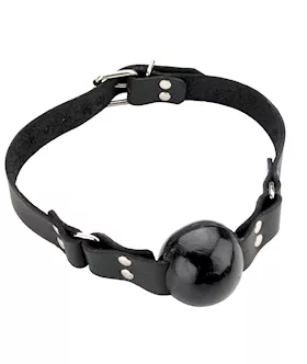 15 Black Ball Gag With Buckle