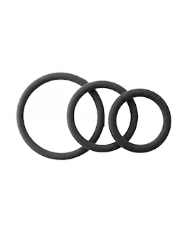 3 Rubber Ring Set Black