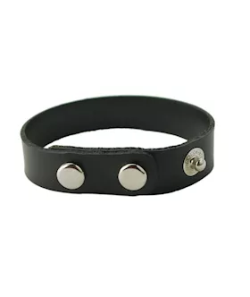 3-snap Rubber Cock Ring Black