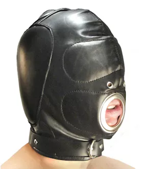 Leather Padded Hood With Mouth Hole Medium Large