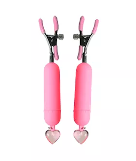Pink Crush Vibrating Nipple Clamps
