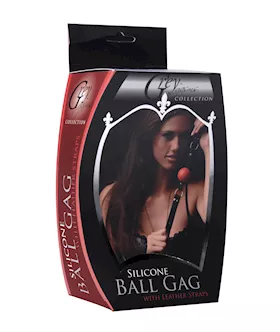 Silicone Ball Gag With Leather Straps