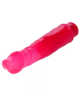 Pink Vibrating 8 Inch Jelly Dong