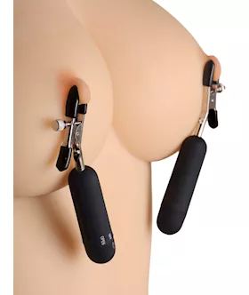 Dark Passion Vibrating Nipple Clamps