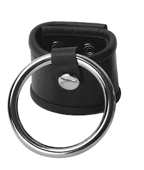 Leather Ball Stretcher With 2 Inch Cock Ring 175 Inches