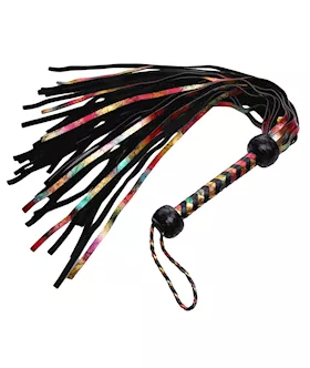 Rainbow Lambskin Leather Flogger