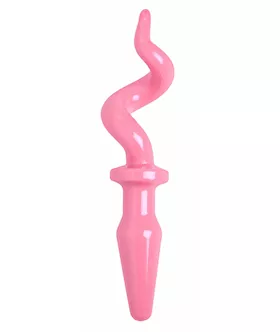 Pig Tail Butt Plug- Pink