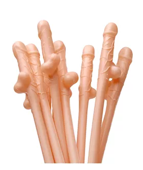Dicky Penis Sipping Straws 10 Pack
