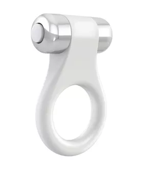 Ovo B1 White Chrome Cock Ring