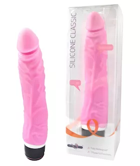 Silicone Classic Vibrator - Thin Veined