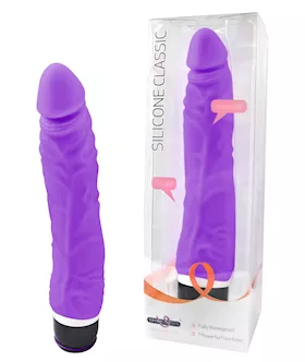 Silicone Classic Vibrator  Thin Veined
