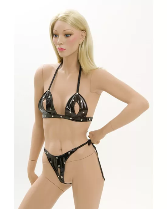 Peek a Boo PVC bikini