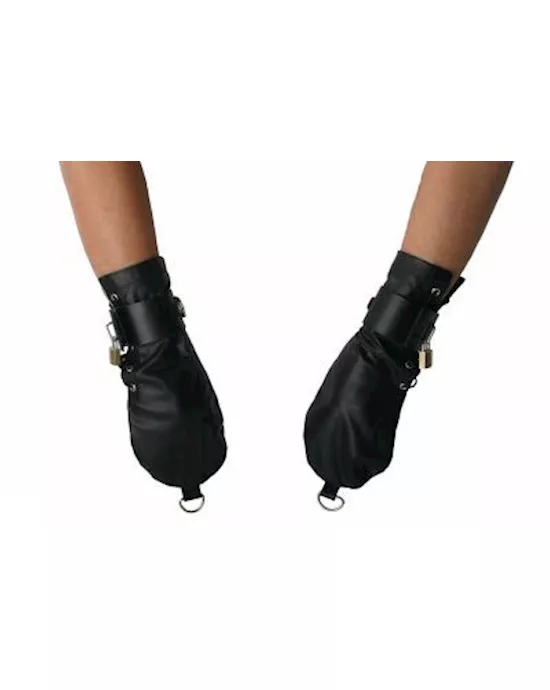 Strict Leather Bondage Mittens