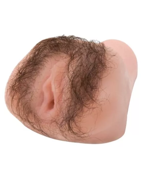 Hairy Vibrating Cyberskin Pussy