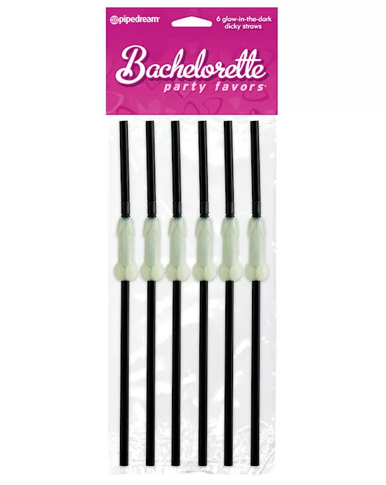 Bachelorette Party Favors Glow in the Dark Dicky Straws