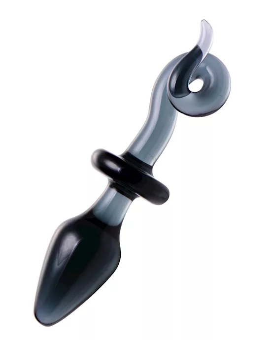 Swine Pig Tail Glass Anal Plug