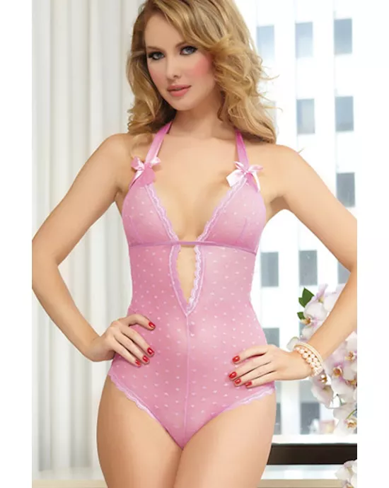 be mine pink teddy lingerie