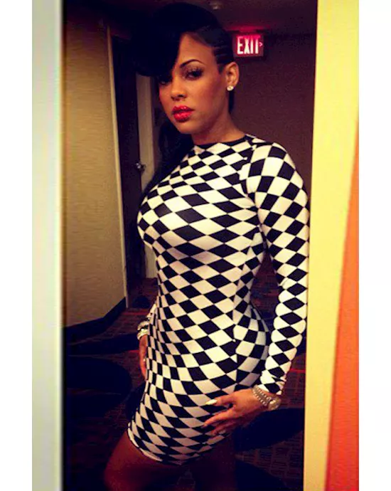 black&white diamond plaid vintage dress