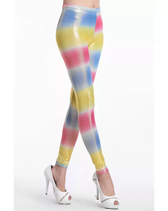 bright color ombre sexy leggings