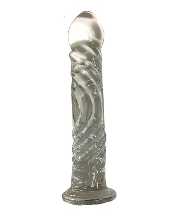 Twisted & Turned Glass Dildo