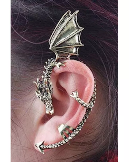 Dragon Ear Cuff Silver