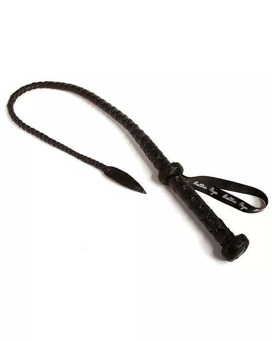 Bettie Page Longing for Leather Bullwhip