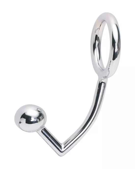 Metal Anal Hook With Cock Ring