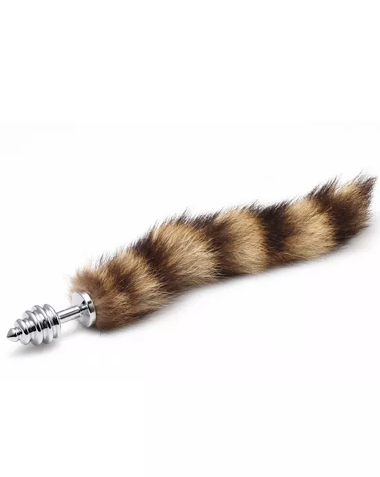 Ribbed Fox Tail Buttplug