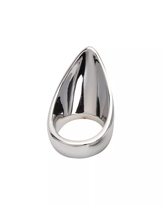 Metal Cock Ring With Taint Stimulator